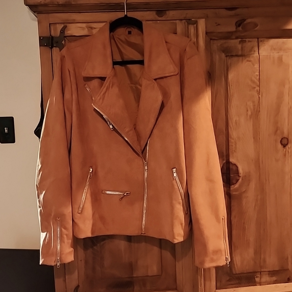 Faux suede jacket